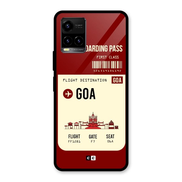 Goa Boarding Pass Glass Back Case for Vivo Y21G