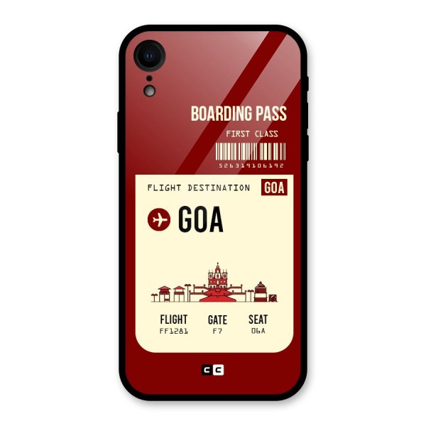 Goa Boarding Pass Glass Back Case for XR