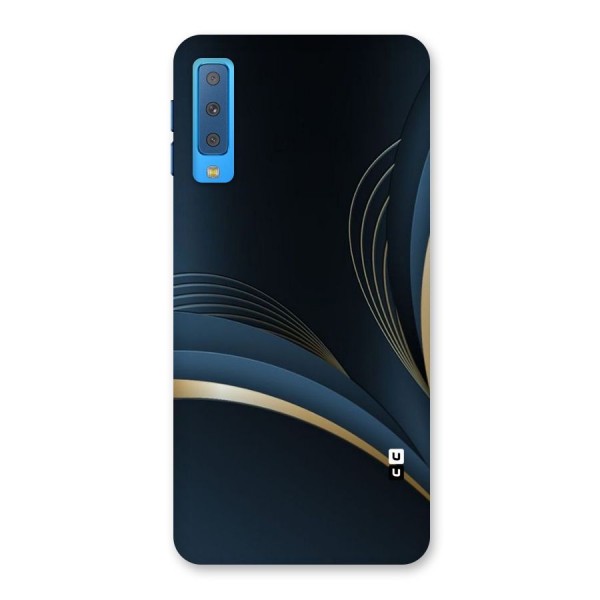 Gold Blue Beauty Back Case for Galaxy A7 (2018)