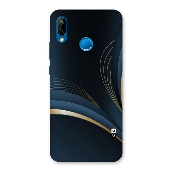 Gold Blue Beauty Back Case for Huawei P20 Lite