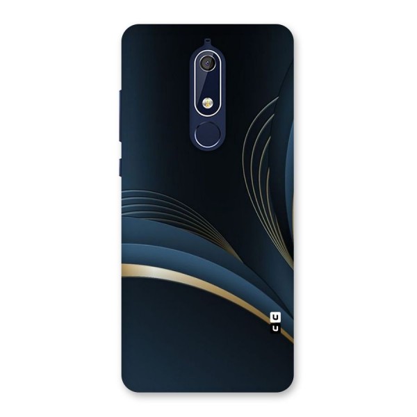 Gold Blue Beauty Back Case for Nokia 5.1