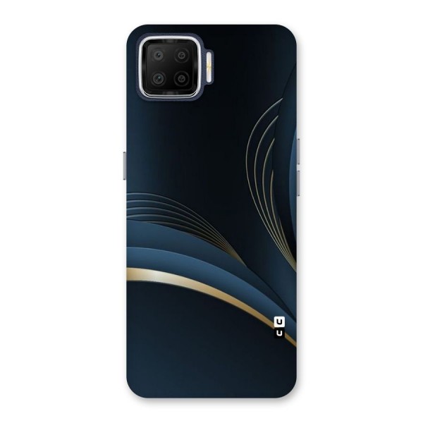 Gold Blue Beauty Back Case for Oppo F17