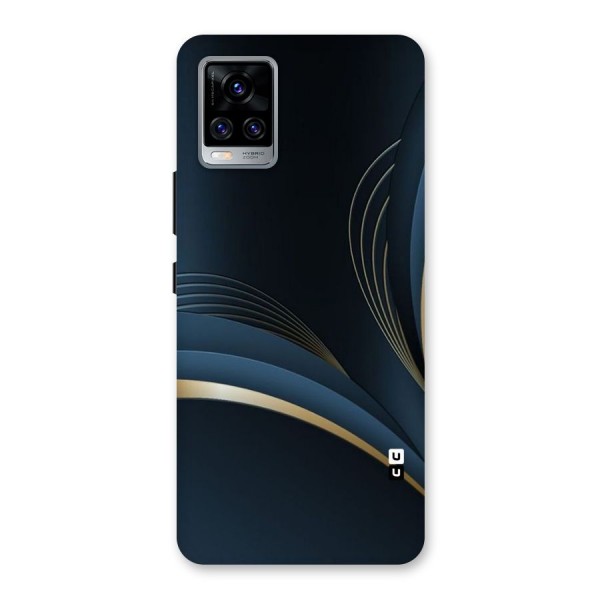 Gold Blue Beauty Back Case for Vivo V20 Pro