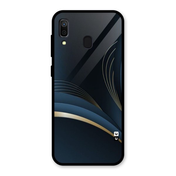 Gold Blue Beauty Glass Back Case for Galaxy A30