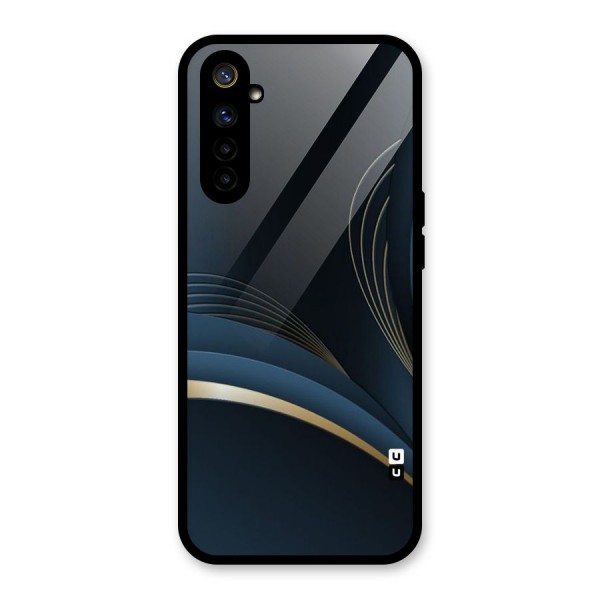 Gold Blue Beauty Glass Back Case for Realme 6