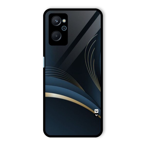 Gold Blue Beauty Glass Back Case for Realme 9i