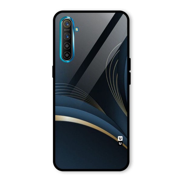 Gold Blue Beauty Glass Back Case for Realme XT