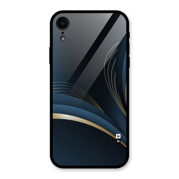 Gold Blue Beauty Glass Back Case for XR