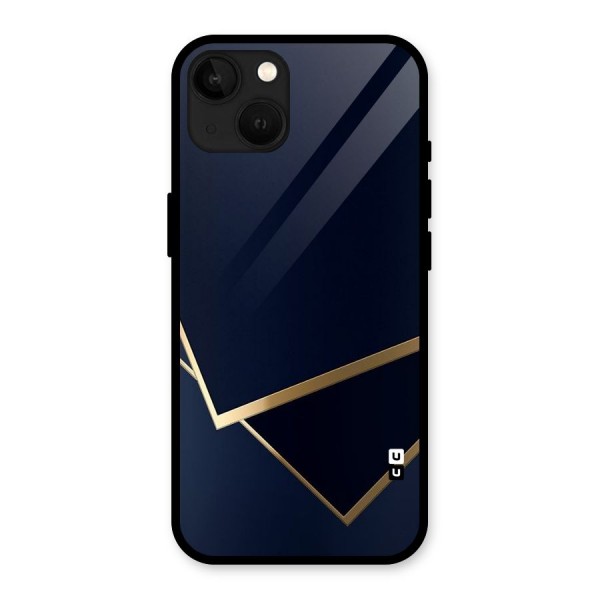 Gold Corners Glass Back Case for iPhone 13