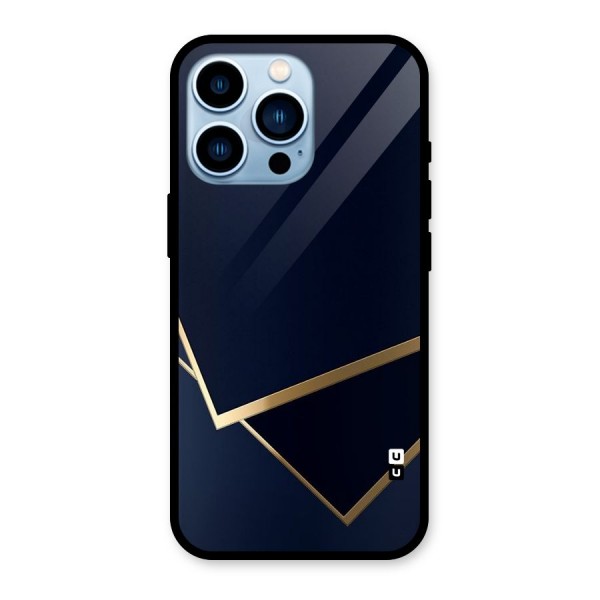 Gold Corners Glass Back Case for iPhone 13 Pro
