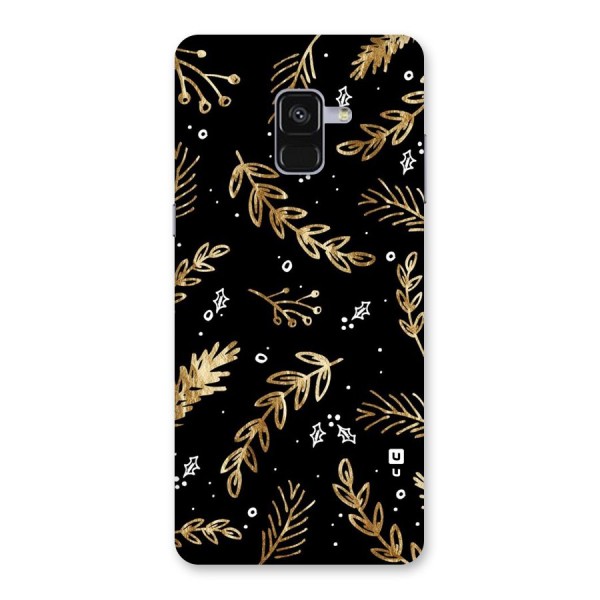 Gold Palm Leaves Back Case for Galaxy A8 Plus