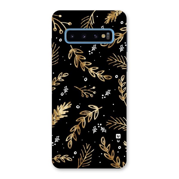 Gold Palm Leaves Back Case for Galaxy S10