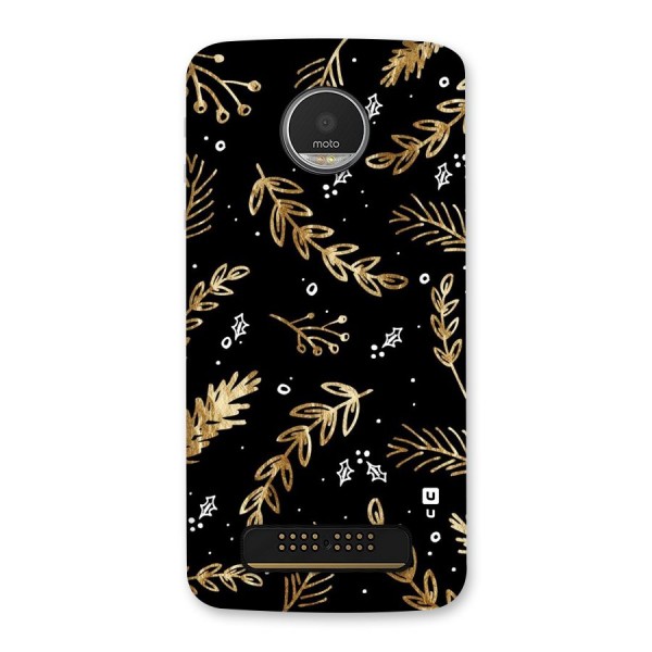 Gold Palm Leaves Back Case for Moto Z Play