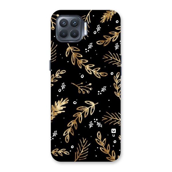 Gold Palm Leaves Back Case for Oppo F17 Pro