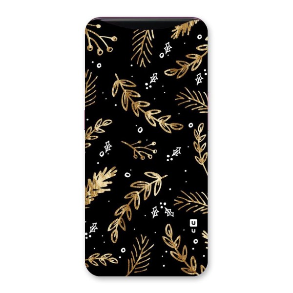 Gold Palm Leaves Back Case for Oppo Find X