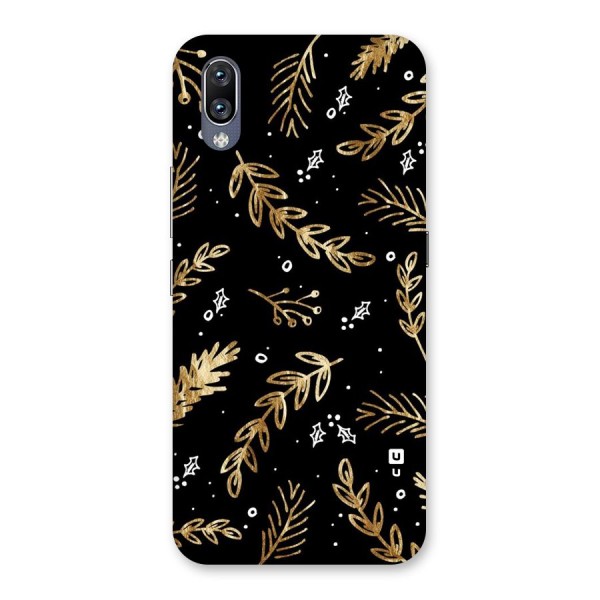 Gold Palm Leaves Back Case for Vivo NEX