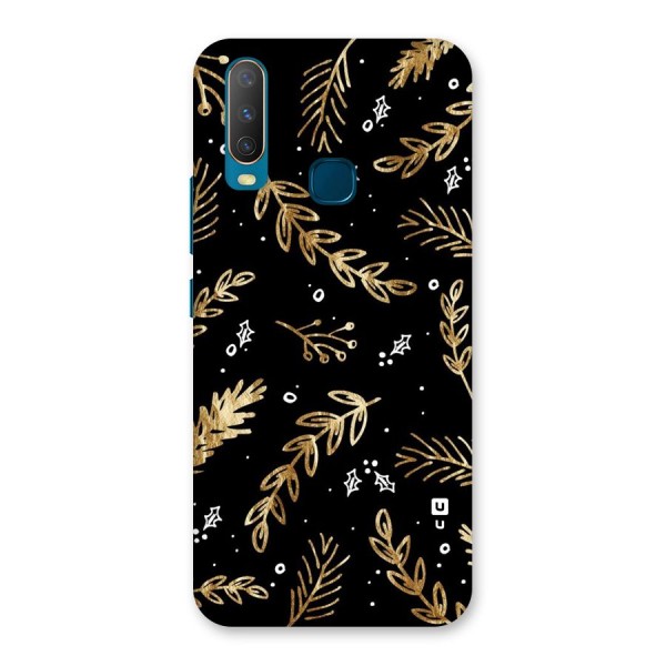 Gold Palm Leaves Back Case for Vivo U10