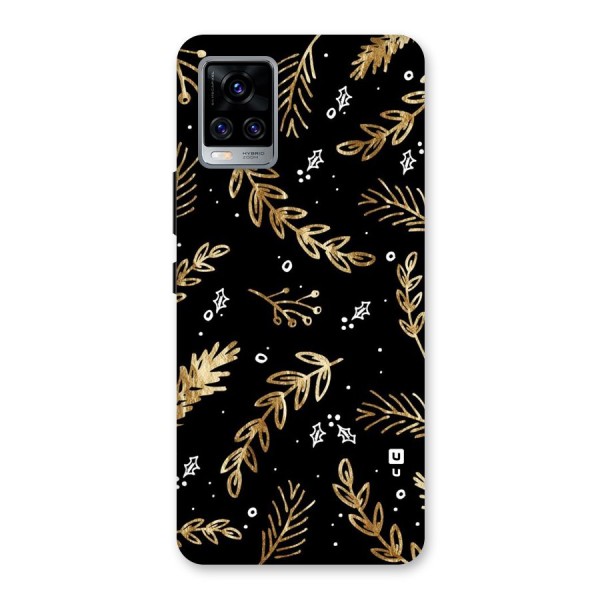 Gold Palm Leaves Back Case for Vivo V20 Pro