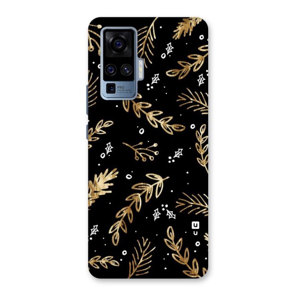 Gold Palm Leaves Back Case for Vivo X50 Pro