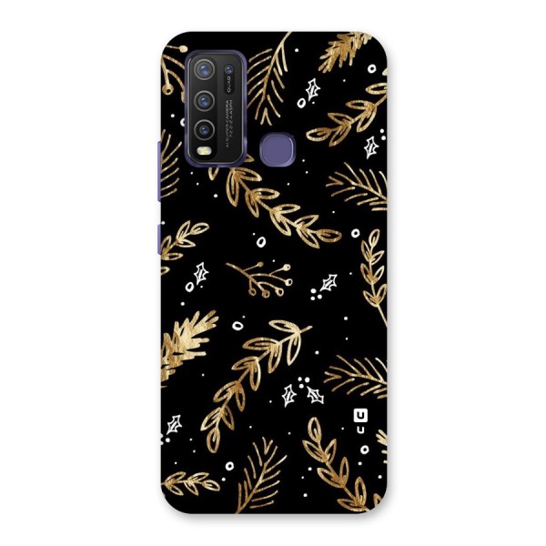 Gold Palm Leaves Back Case for Vivo Y30