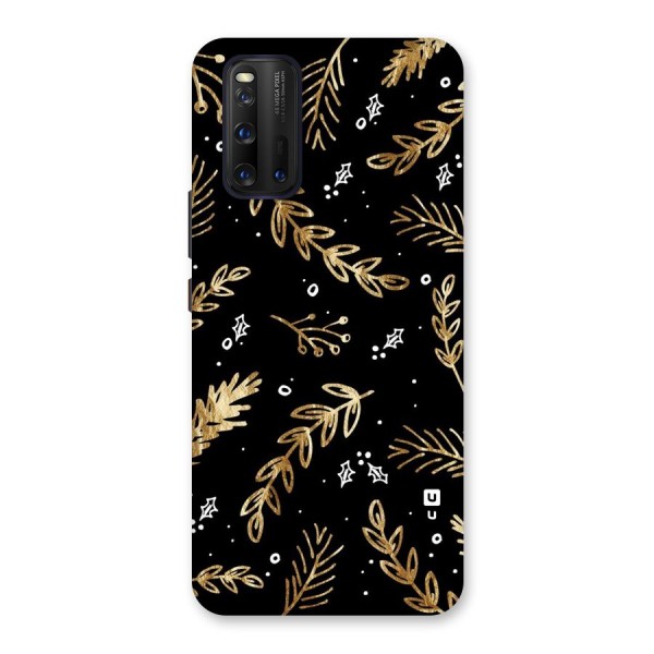 Gold Palm Leaves Back Case for Vivo iQOO 3