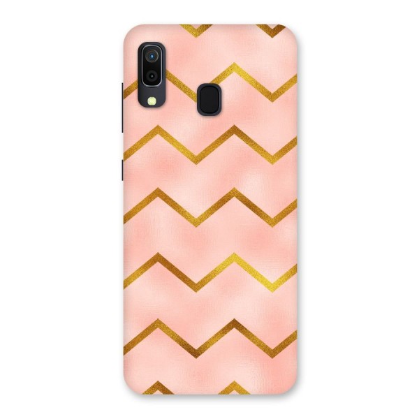 Gold Pink Pattern Back Case for Galaxy A20