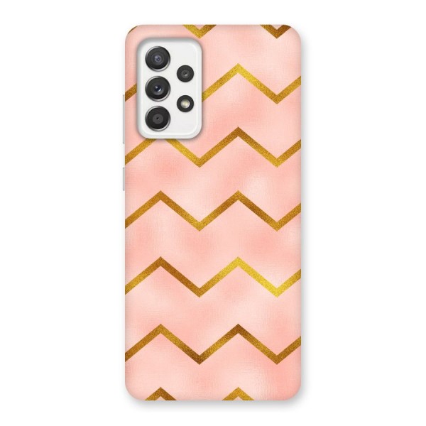 Gold Pink Pattern Back Case for Galaxy A52