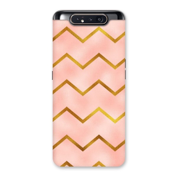 Gold Pink Pattern Back Case for Galaxy A80