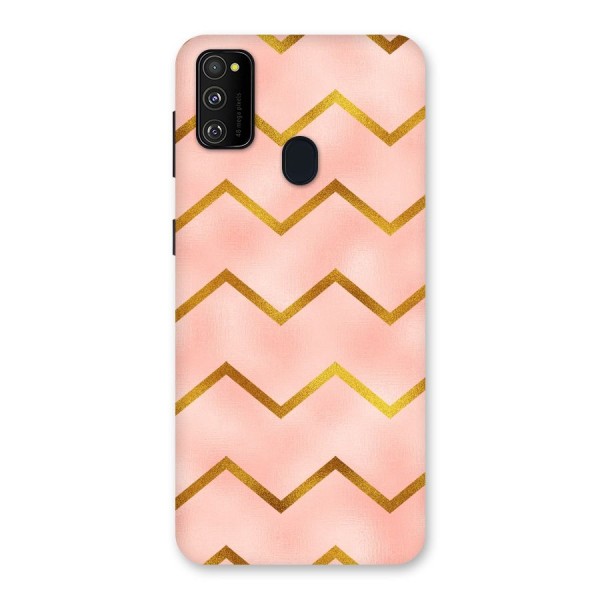 Gold Pink Pattern Back Case for Galaxy M21