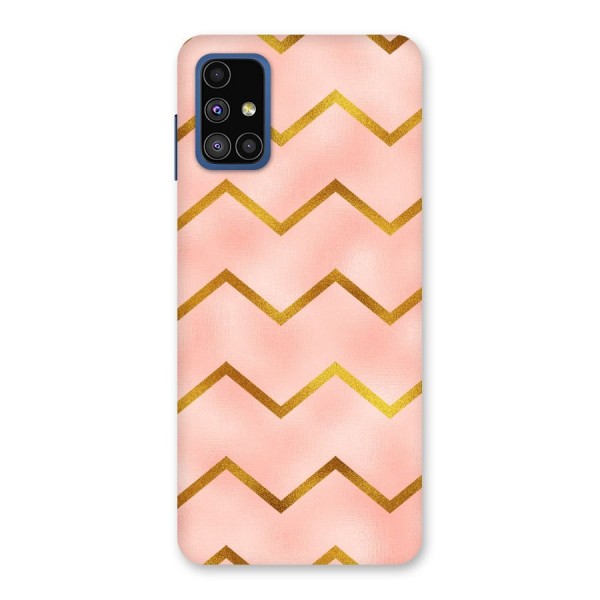 Gold Pink Pattern Back Case for Galaxy M51