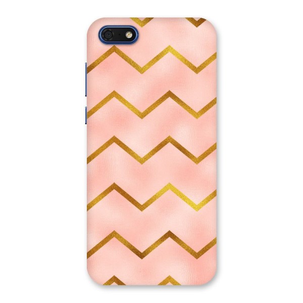 Gold Pink Pattern Back Case for Honor 7s