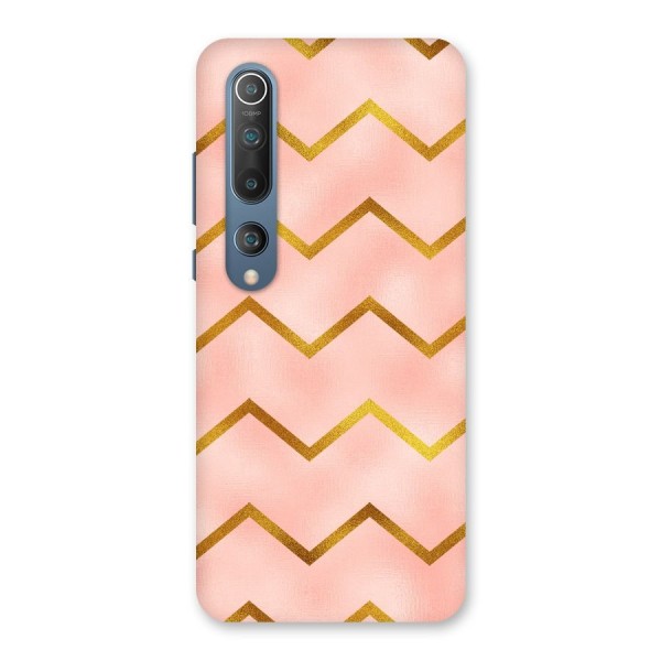 Gold Pink Pattern Back Case for Mi 10