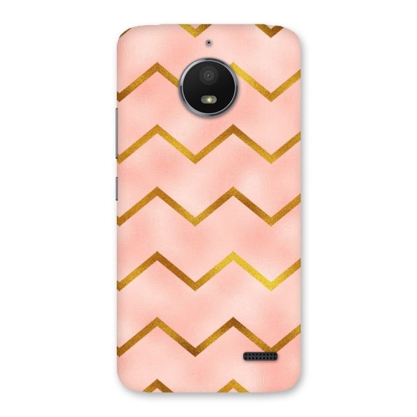 Gold Pink Pattern Back Case for Moto E4