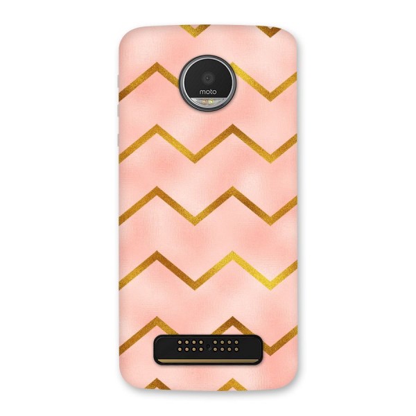 Gold Pink Pattern Back Case for Moto Z Play