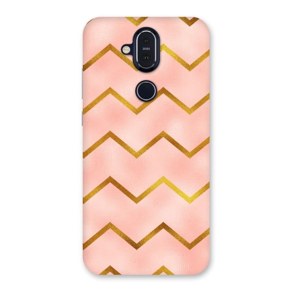 Gold Pink Pattern Back Case for Nokia 8.1