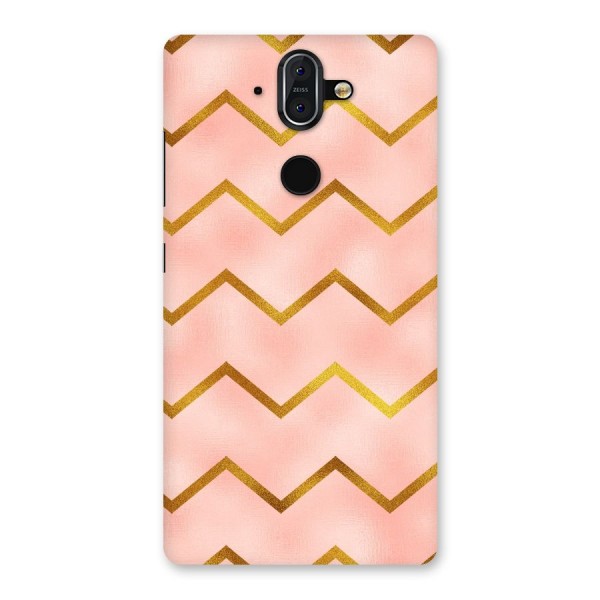 Gold Pink Pattern Back Case for Nokia 8 Sirocco