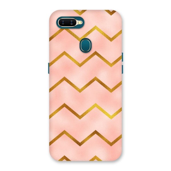 Gold Pink Pattern Back Case for Oppo A12