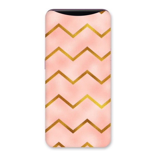 Gold Pink Pattern Back Case for Oppo Find X