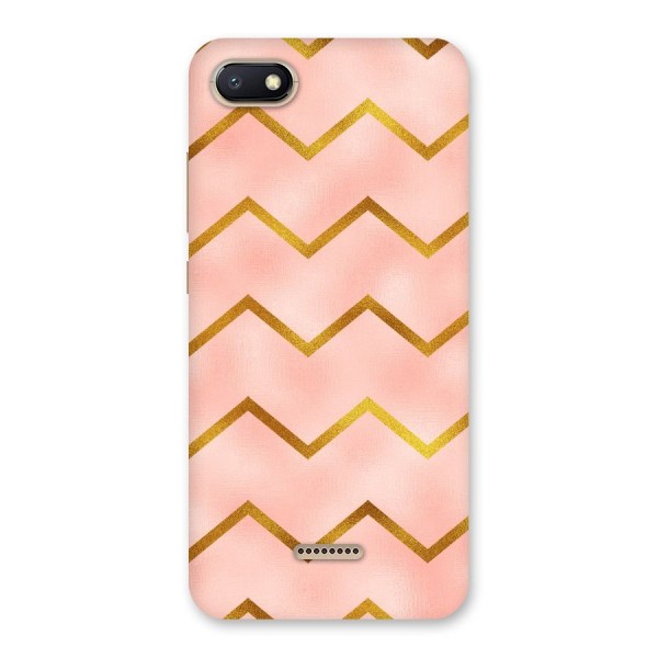 Gold Pink Pattern Back Case for Redmi 6A