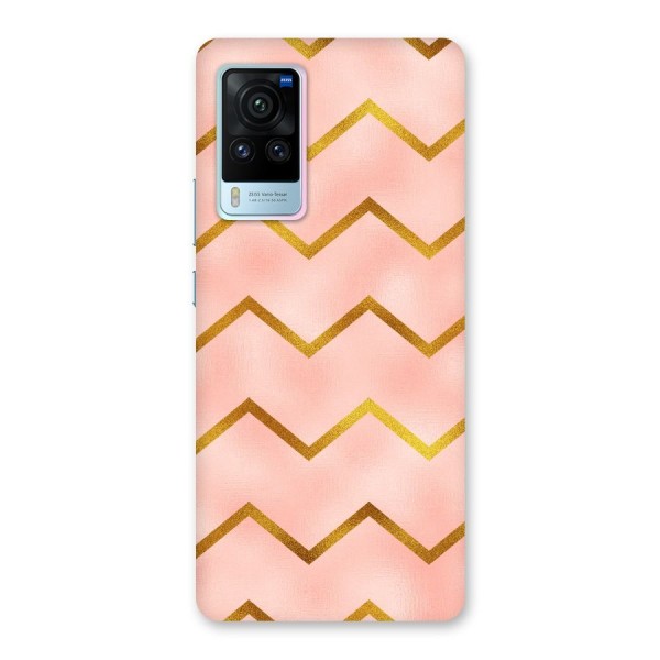 Gold Pink Pattern Back Case for Vivo X60 Pro