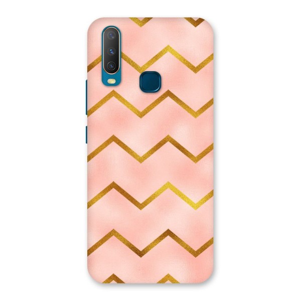 Gold Pink Pattern Back Case for Vivo Y12