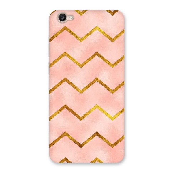 Gold Pink Pattern Back Case for Vivo Y55s