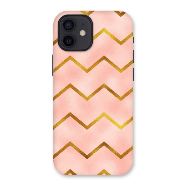 Gold Pink Pattern Back Case for iPhone 12