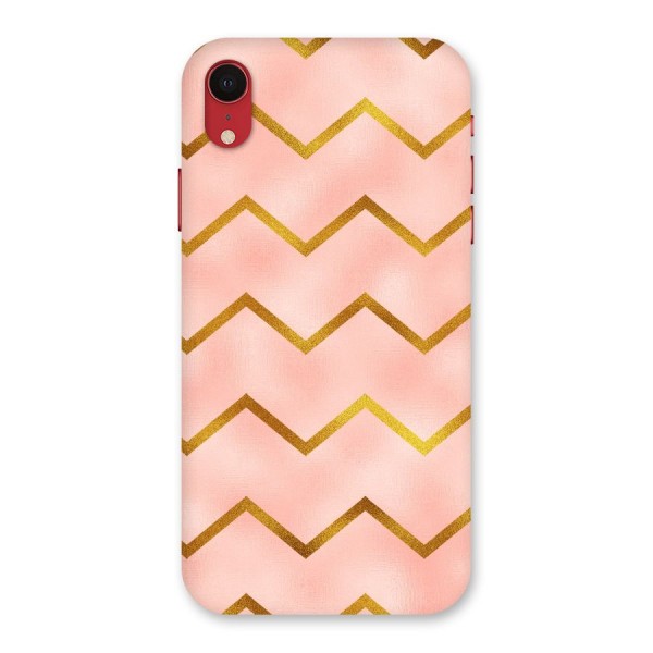 Gold Pink Pattern Back Case for iPhone XR