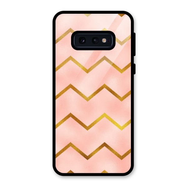 Gold Pink Pattern Glass Back Case for Galaxy S10e