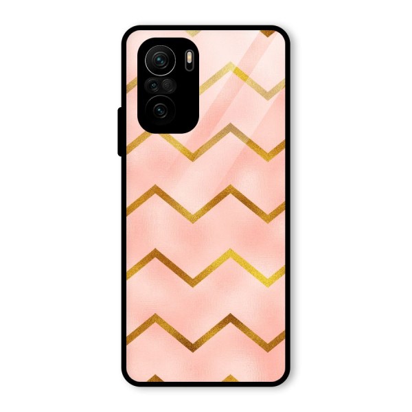 Gold Pink Pattern Glass Back Case for Mi 11x