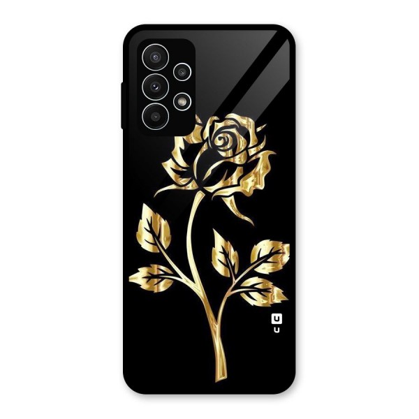 Gold Rose Glass Back Case for Galaxy A23