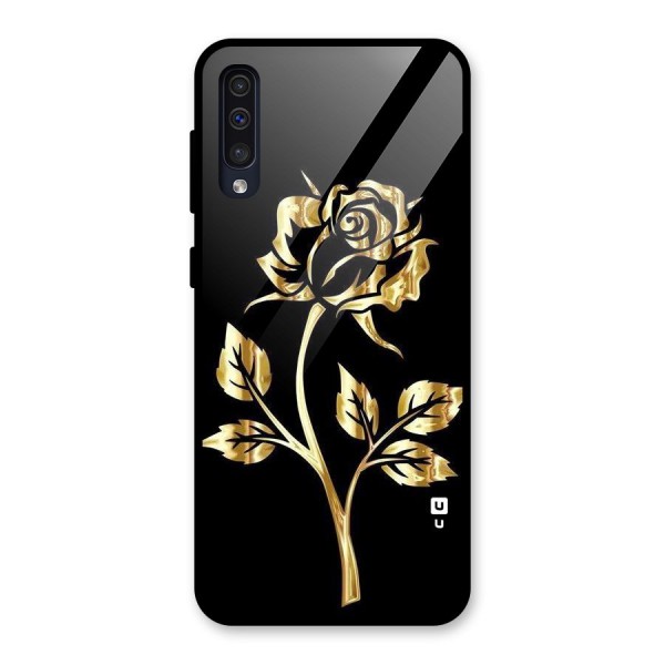 Gold Rose Glass Back Case for Galaxy A50s