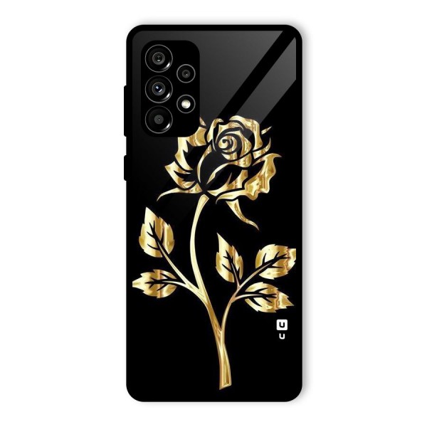 Gold Rose Glass Back Case for Galaxy A73 5G