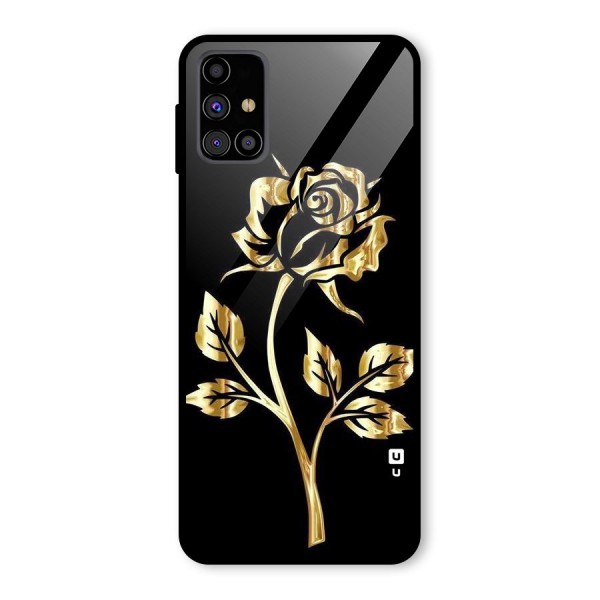 Gold Rose Glass Back Case for Galaxy M31s